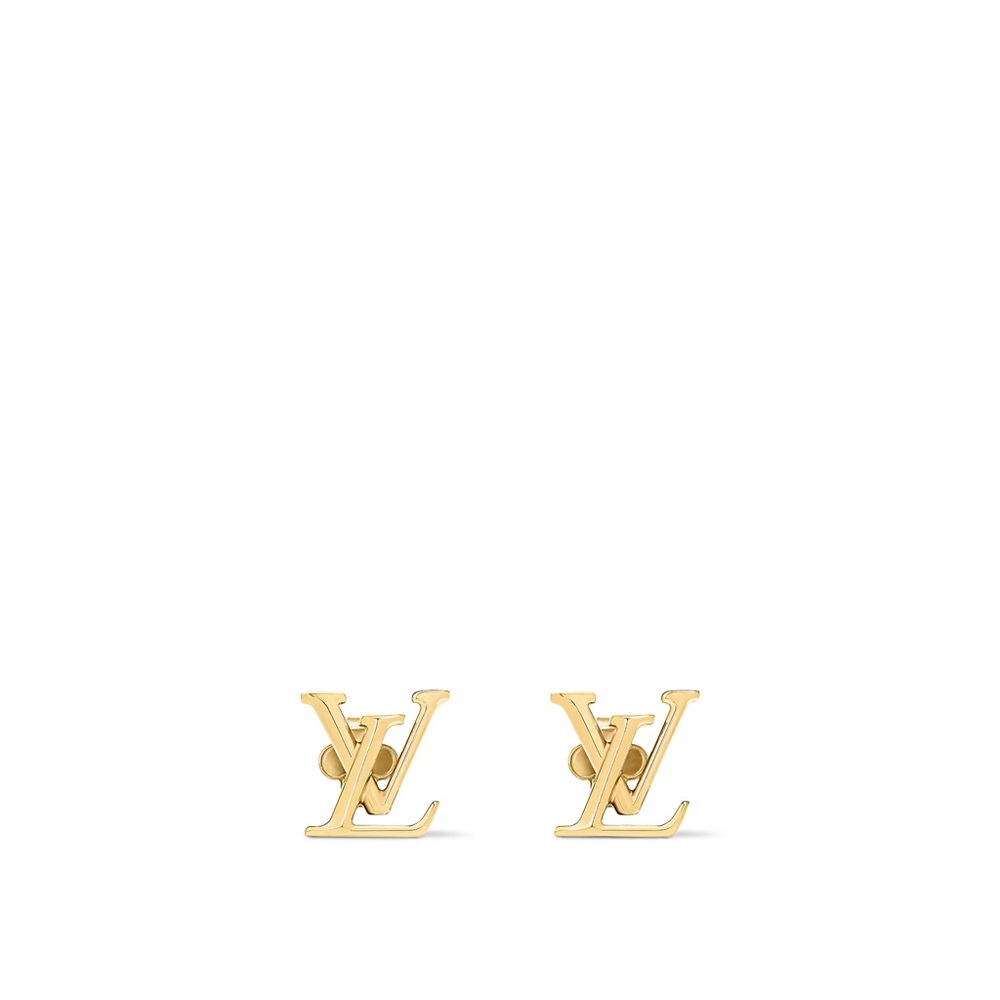 Louis Vuitton Gold Logo Earrings